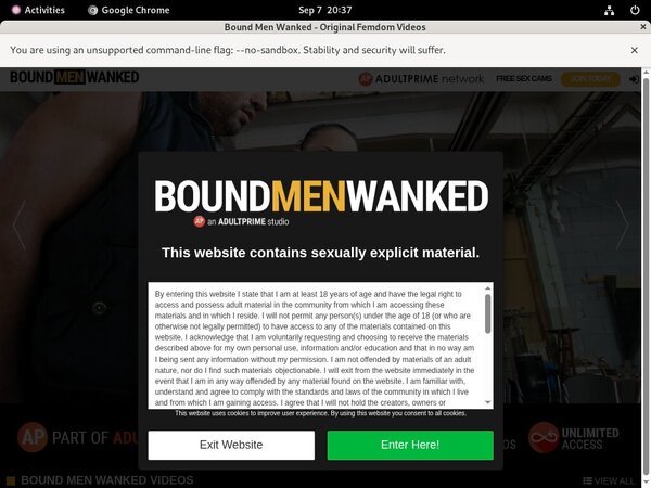 Bound Men Wanked Shop