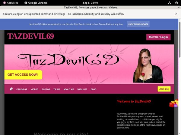 Login To TazDevil69 For Free