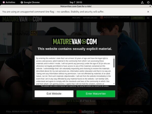 Mature Van Premium Password