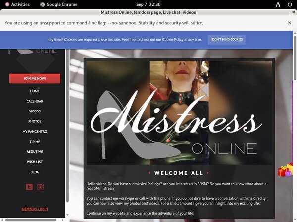 MistressOnline Percent Off