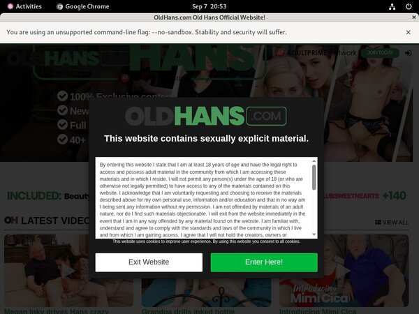 Oldhans Day Trial Membership