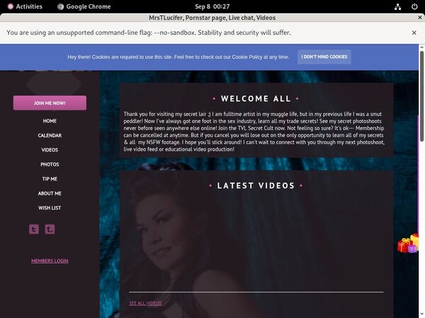 Trixievonlucifer.modelcentro.com Free Trailers