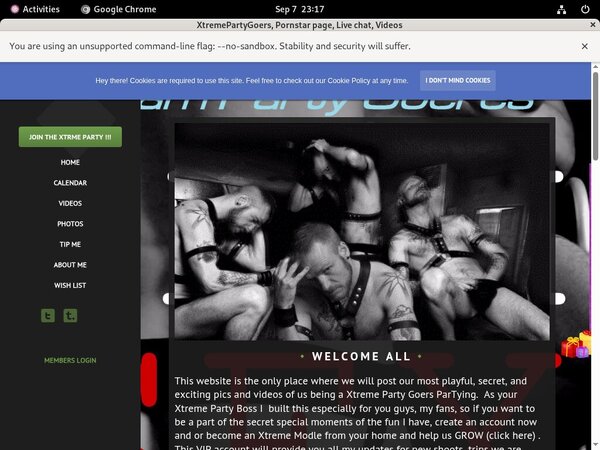 XtremePartyGoers With Gift Card