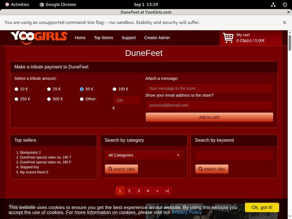 Discount Dunefeet Account