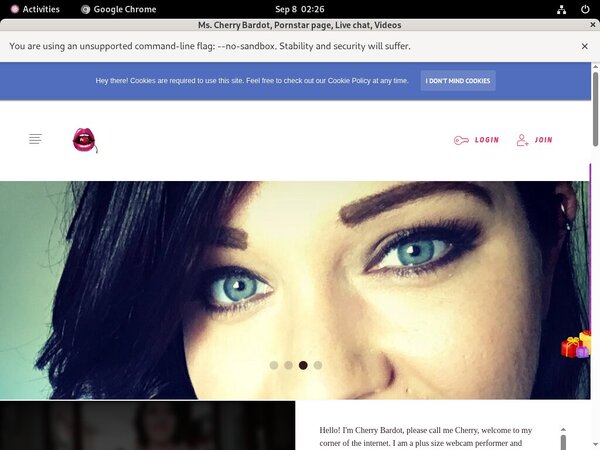 Ms. Cherry Bardot Member Sign Up