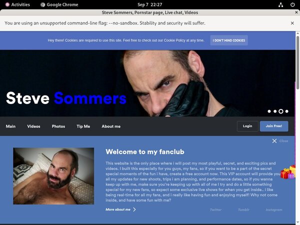 Stevesommersxxx.com Join Page